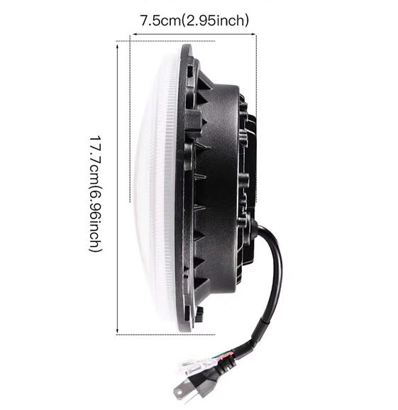 Factory Five Stars 7-Inch Round LED Motorcycle Headlight