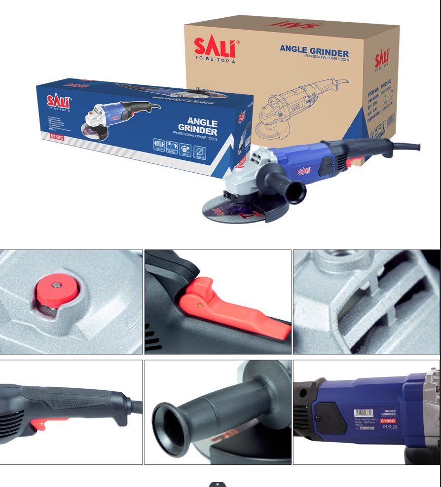 Sali 6180g 1800W High Quality Abrasive Cutting Disc Angle Grinder