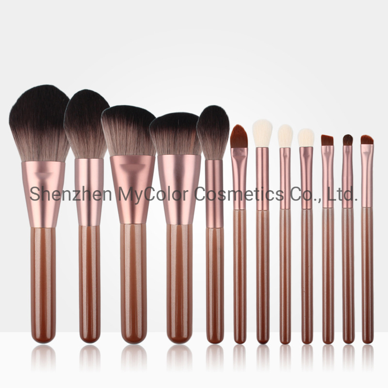 Hot Selling Soft Nylon Hair 12PCS Cosmetic Brush Set Foundation Blush Powder Eye Shadow Brush Make up