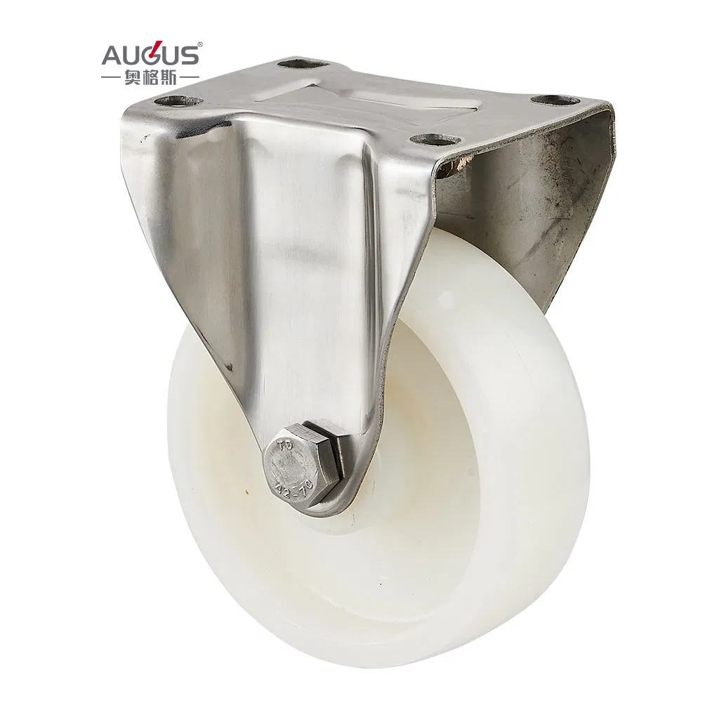 2304 Stainless Steel Medium Duty 3 4 5 Inch Tool and Hardware White Nylon Castor Wheels