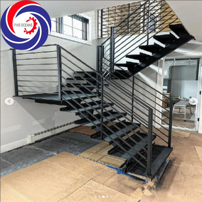 Industrial Grade Steel Staircase for High-Traffic Areas