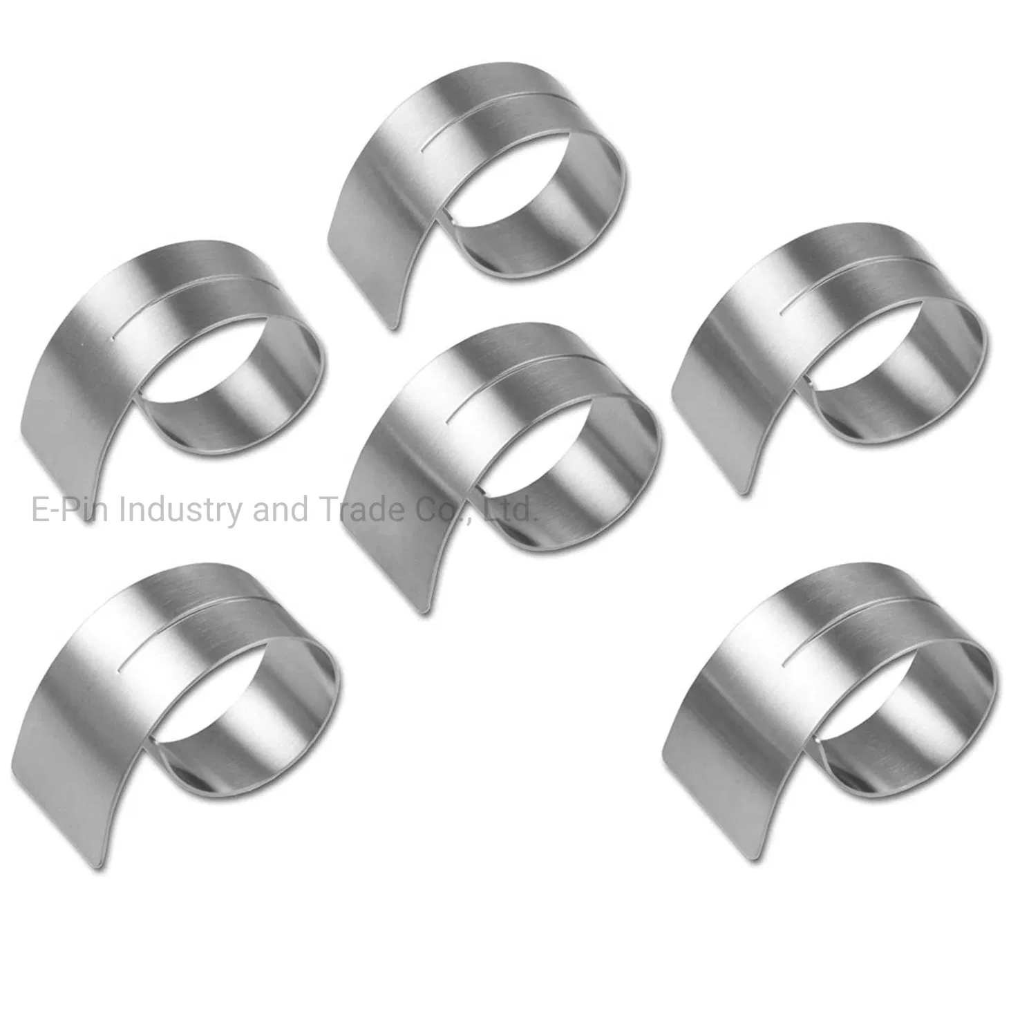 Set of 6 Stainless Steel Napkin Ring for Setting Dining Table Dinner Party Wedding Holiday and Chrimas