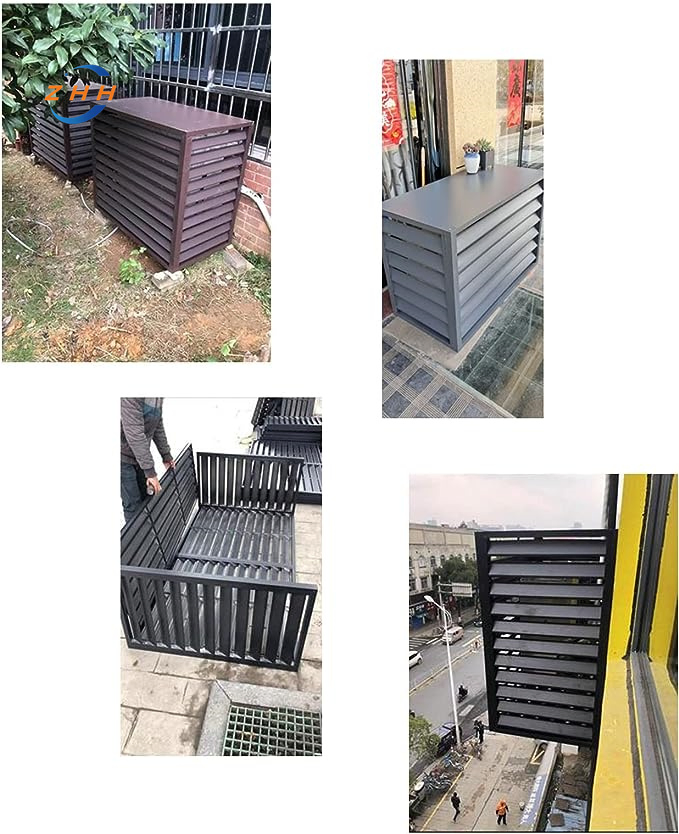 Decorative AC Unit Parts Galvanized Steel Outdoor Air Conditioning Covers AC Cover
