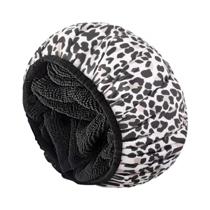 Promotional Great Quality Waterproof Triple Layer Reusable Shower Caps