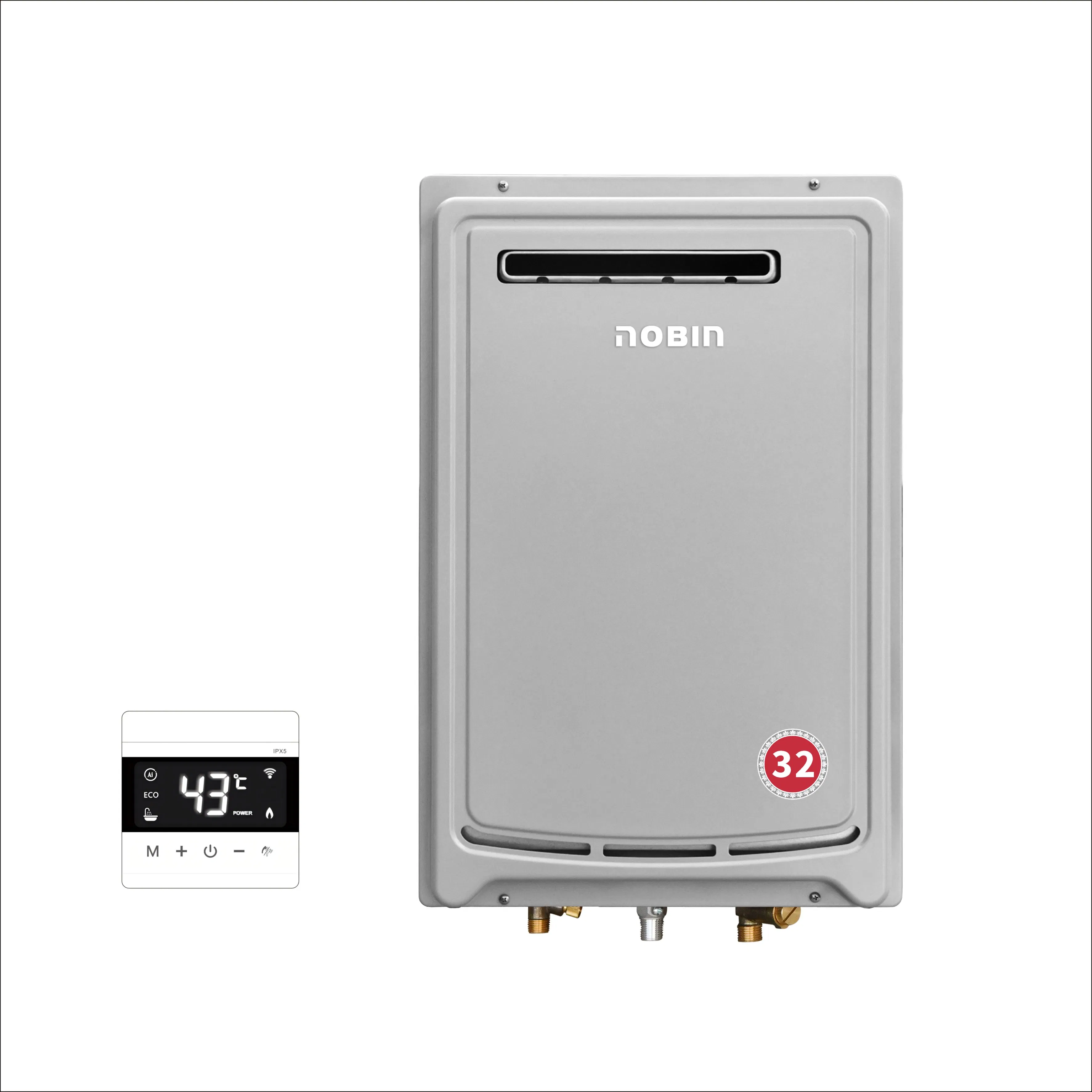 Проточный газовый водонагреватель 32 л/мин, уличный