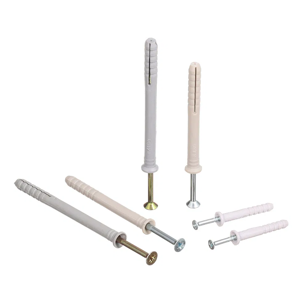 Fast Percussion Nail Plastic Wall Insulation Drywall PE/Nylon Hammer Drive Anchor with Nail Screw