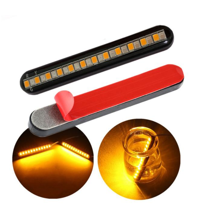 LED License Plate Lamp - 3W 24 SMD, Dual Color, Dynamic Turn/Brake/Tail Light, DC 10-30V, Waterproof