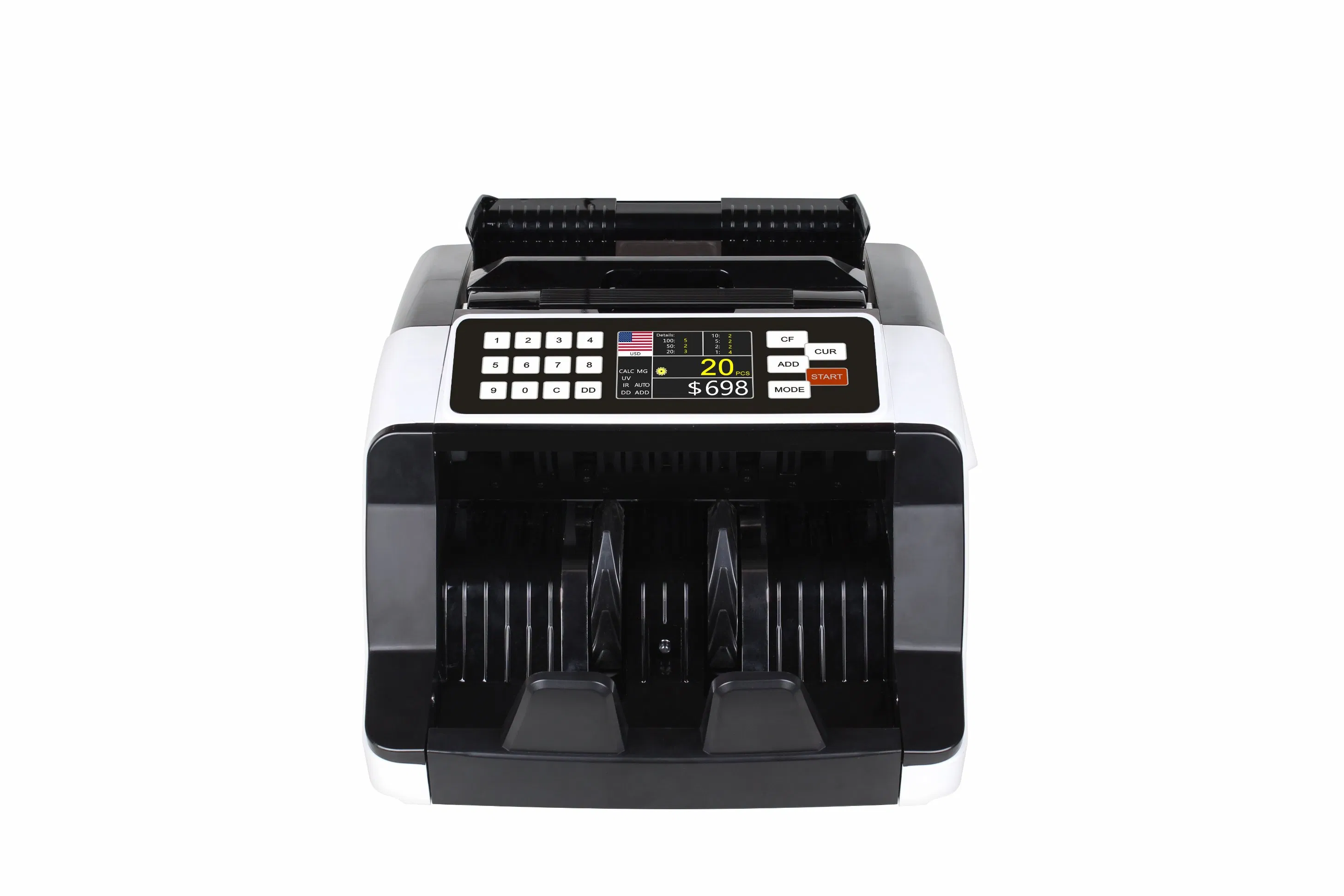 Al-7200 Cash Machines Money Bill Counter Sorter Banknote Value Counter for Bank Office