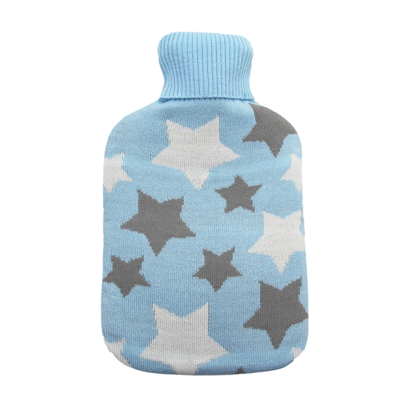 New Design Traditional Star Pattern Custom Knitted Hot Water Bottle Hot Water Bag Rubber Cover