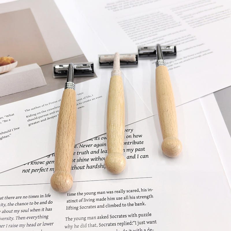 Safety Recyclable Disposable Double Blade Razor Stainless Steel Blades Eco-Friendly Bamboo Handle
