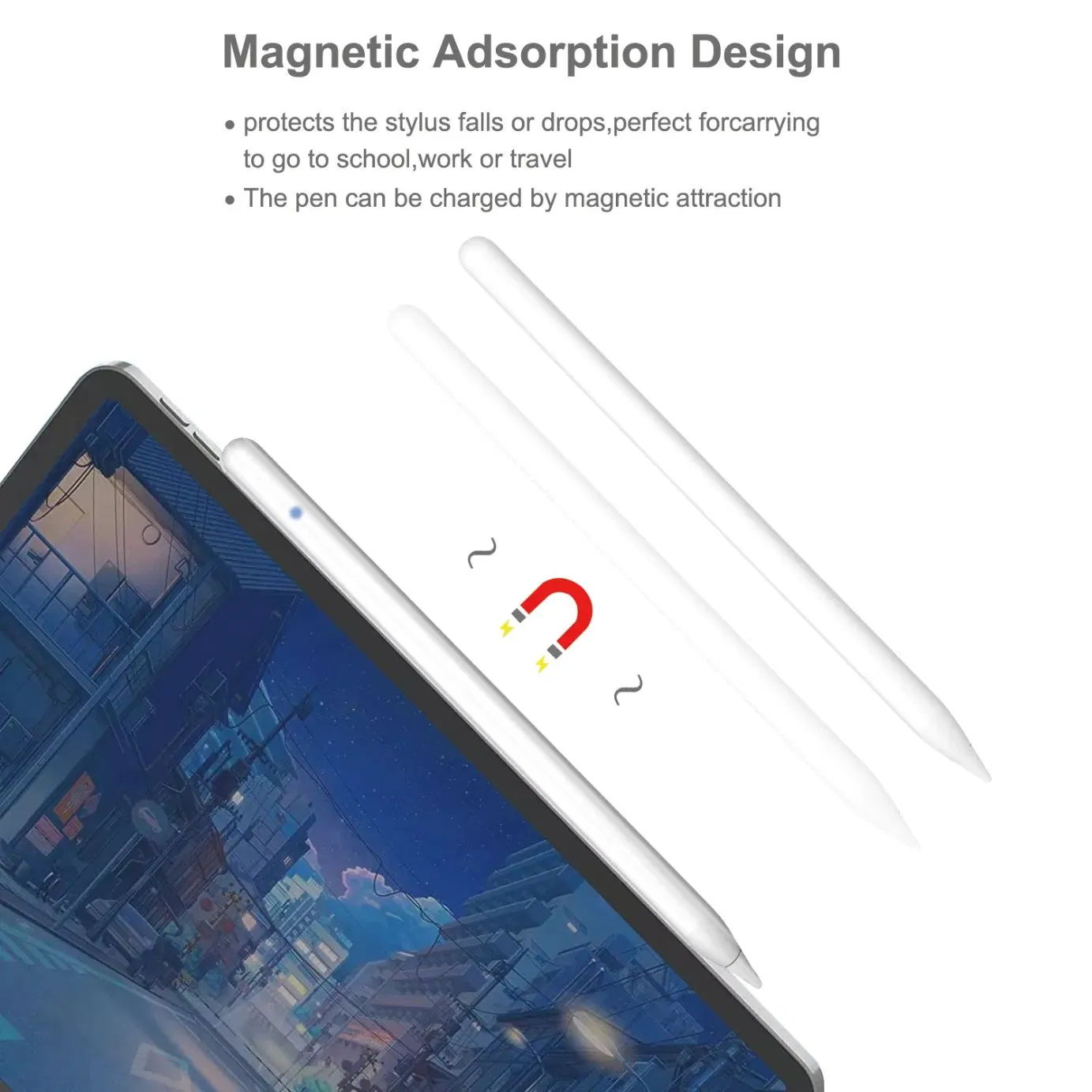 Магнитный стилус для iPad с беспроводной зарядкой