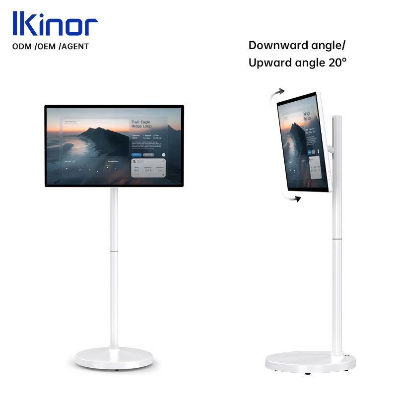 32-Inch Smart Android Portable TV Touch Screen Rechargeable Rotating Video Panel for Meeting Entertainment Education Sessions