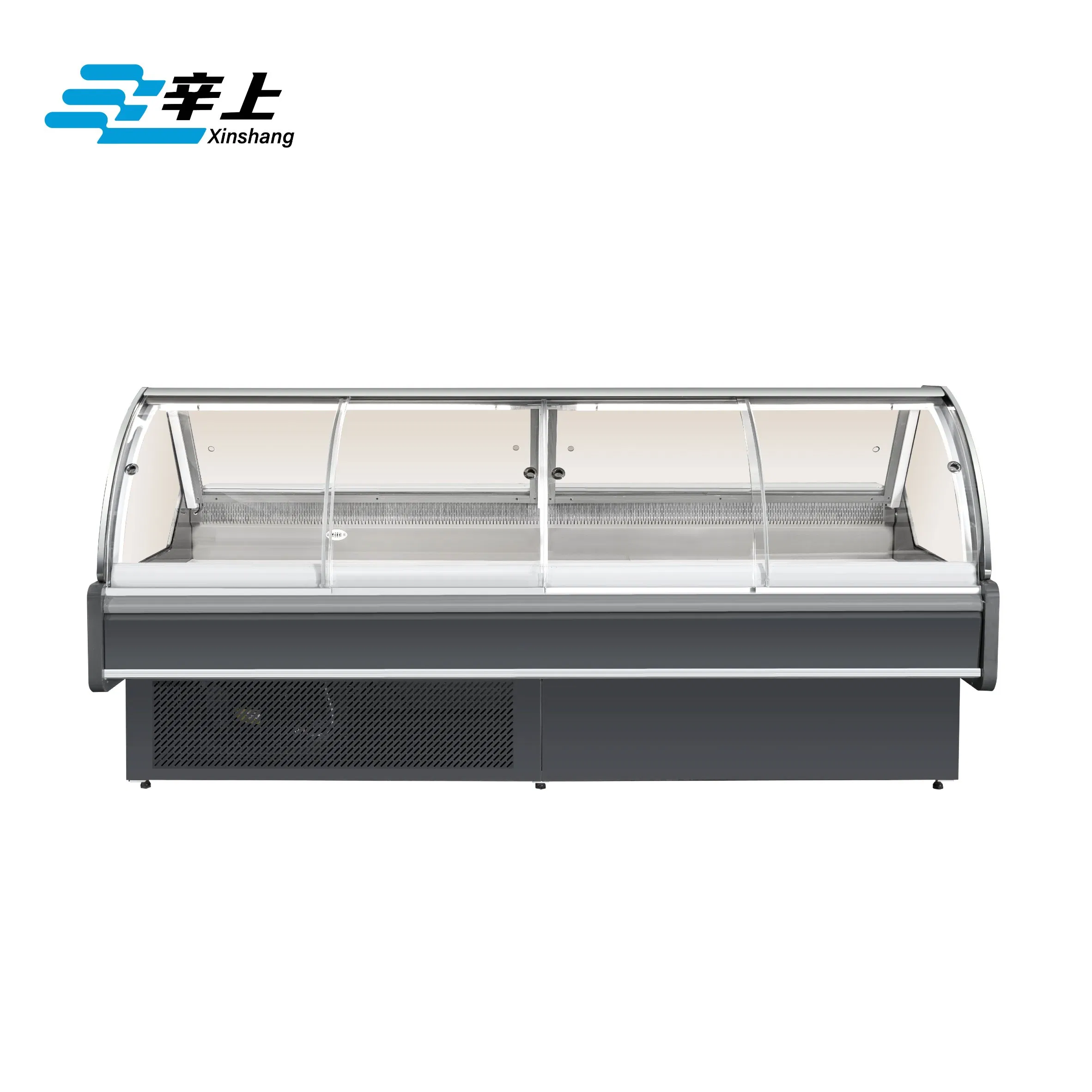 1580 Commercial Supermarket Automatic Defrost Sliding Glass Door 0~8º C Air Cooling Meat/Deli Display Freezer Showcase Refrigerator