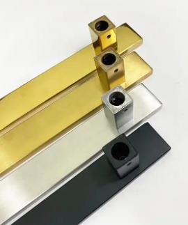 Sliding Entrance Long Square Tube Lever Stainless Steel Push Pull Door Handle