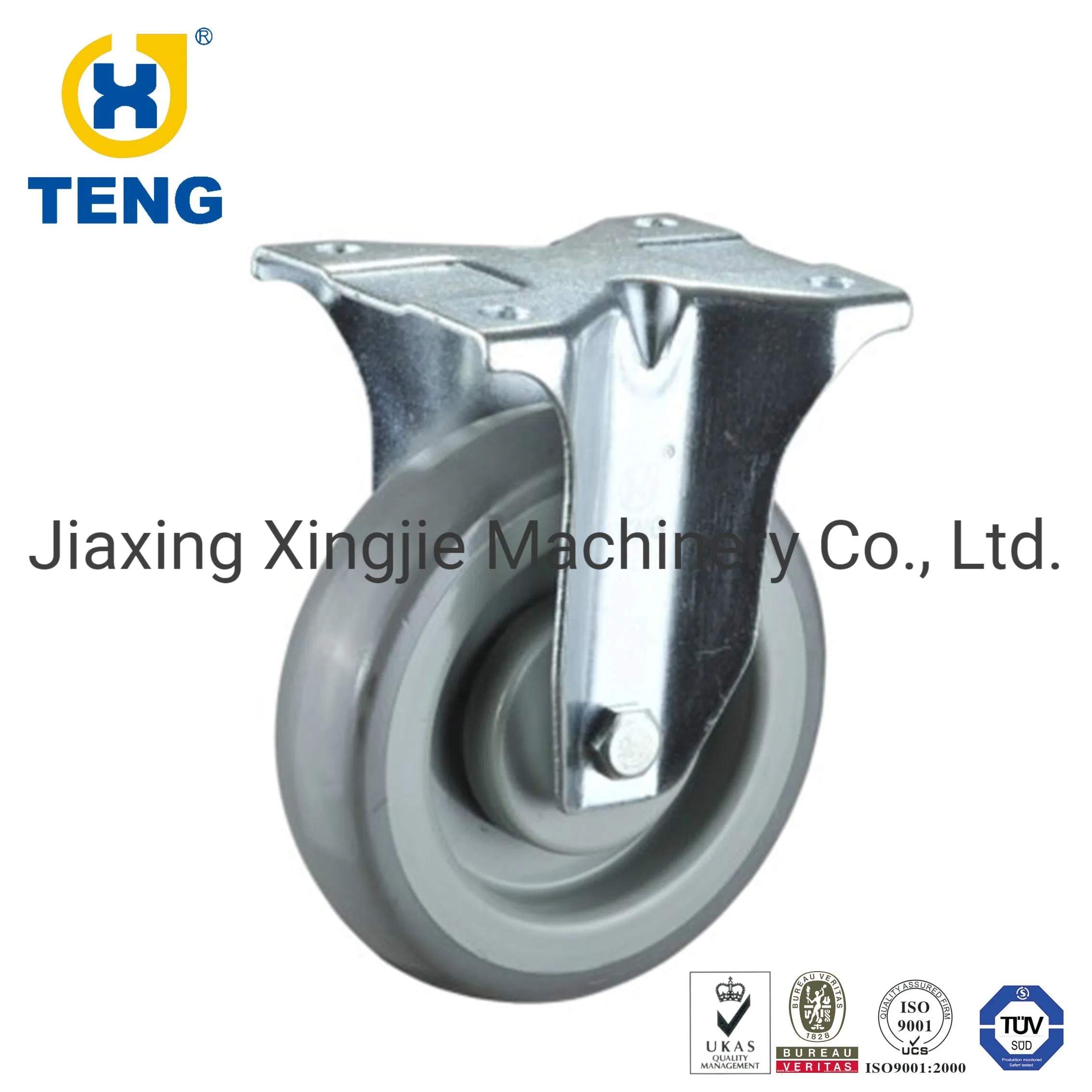 Factory Directly Sales 125mm PU Rigid Caster Wheel Fixed Castor