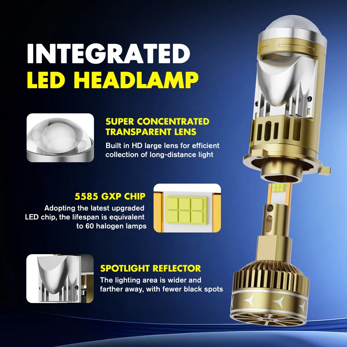 BKR T11 240W LED Headlights H4 H7 H11