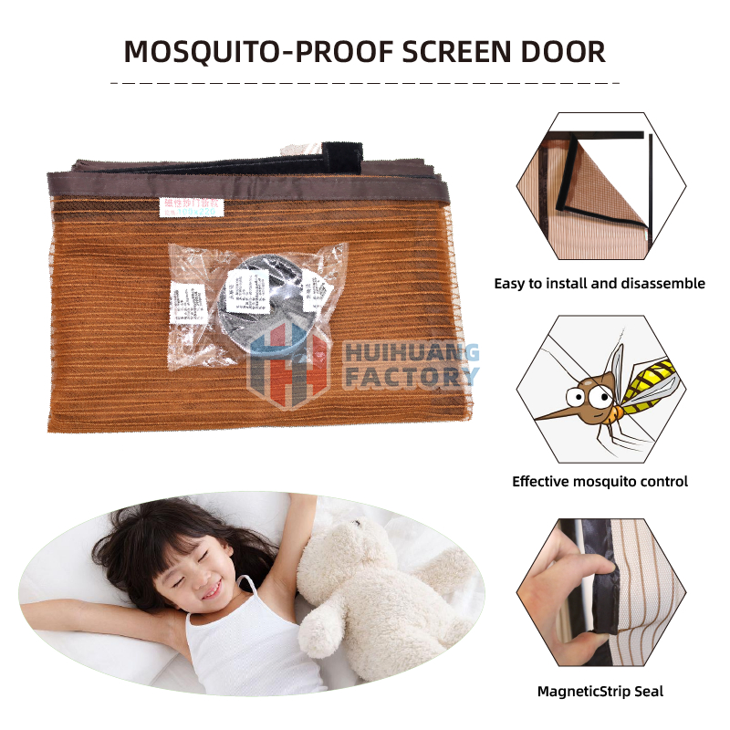 Factory Spot Heavy-Duty Door Mesh Curtain Stripping Magnetic Mesh for Sliding Glass Door