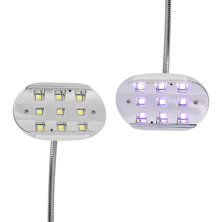 Flexible Gooseneck 9W Wireless Mini Nail Lamp UV LED Nail Glue Dryer Lamp