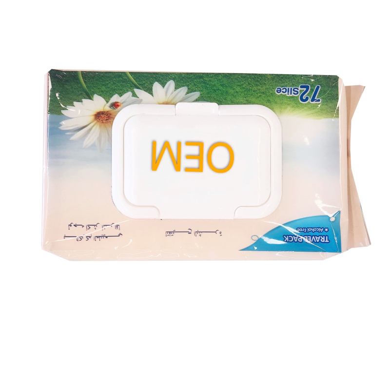 Nonwoven Fabric Material Reusable Baby Wipes with Cover Lid A Grade