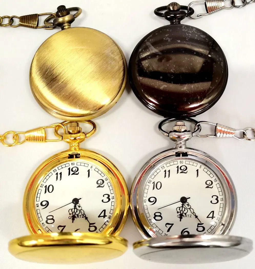 Hot Selling Smooth and Bright Fashion Retro Two-Faced Pocket Watch
