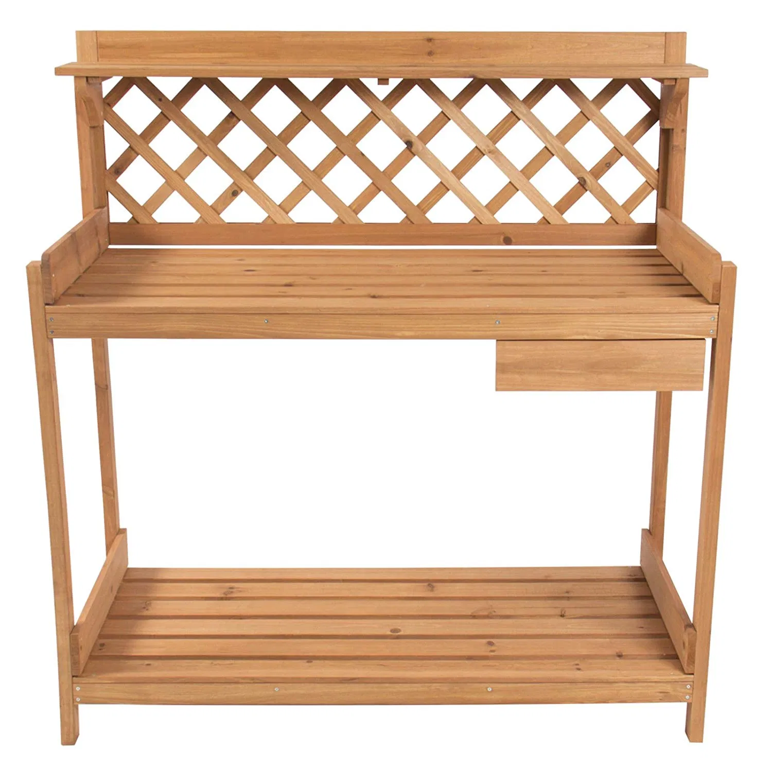 High-Quality Timber Garden Work Shelf Garden Work Bench Station Wooden