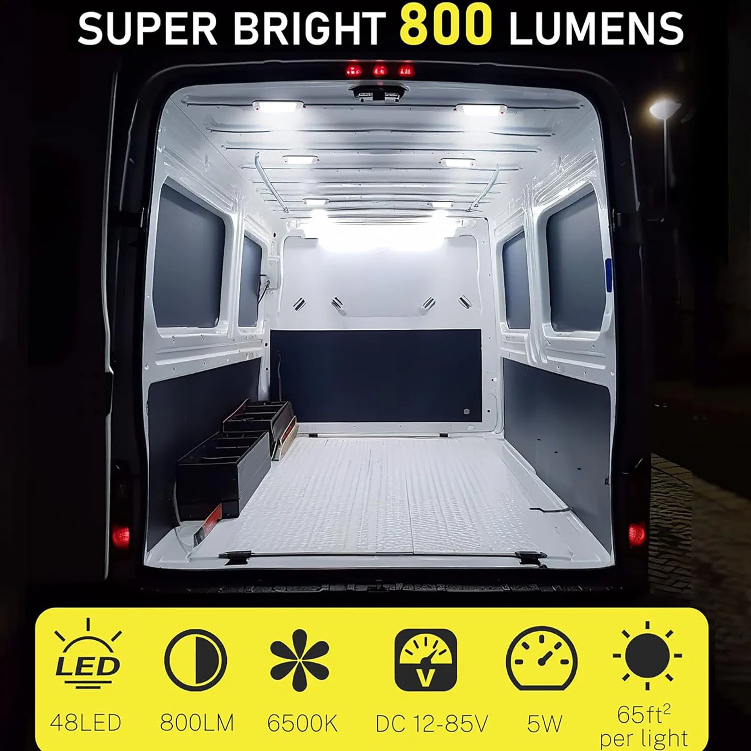 Светодиодные лампы для авто Raych, 48 LED, универсальные