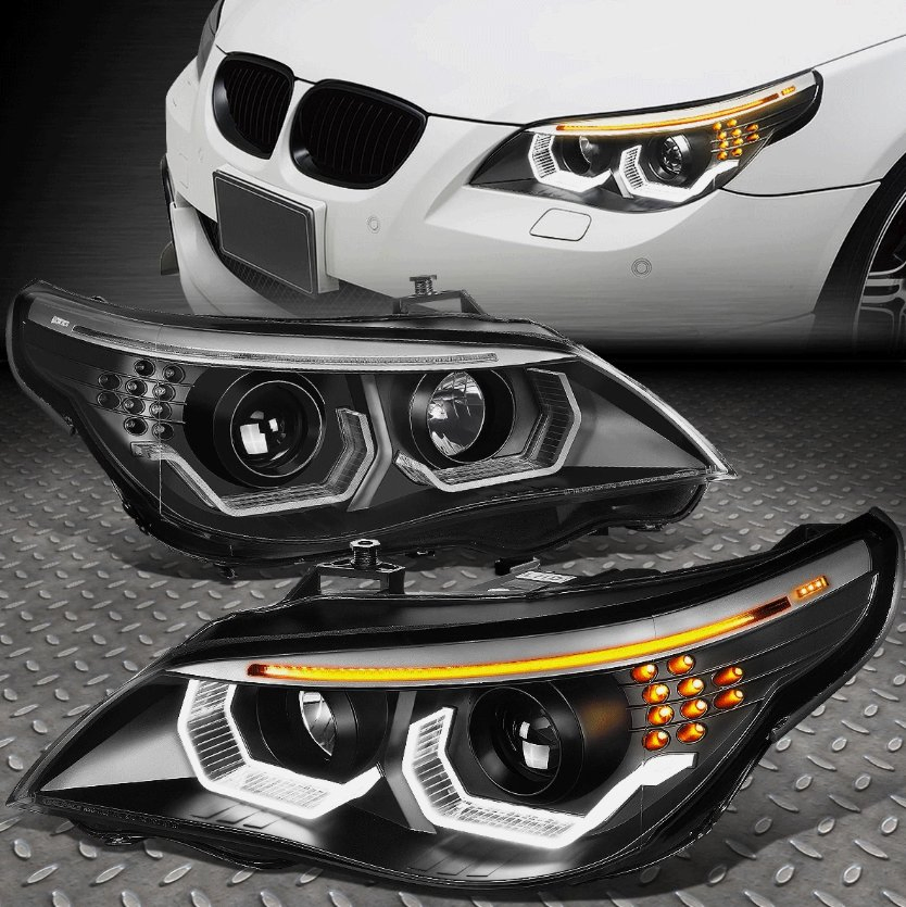 Передние фары LED для BMW E60 5-Series, левая и правая