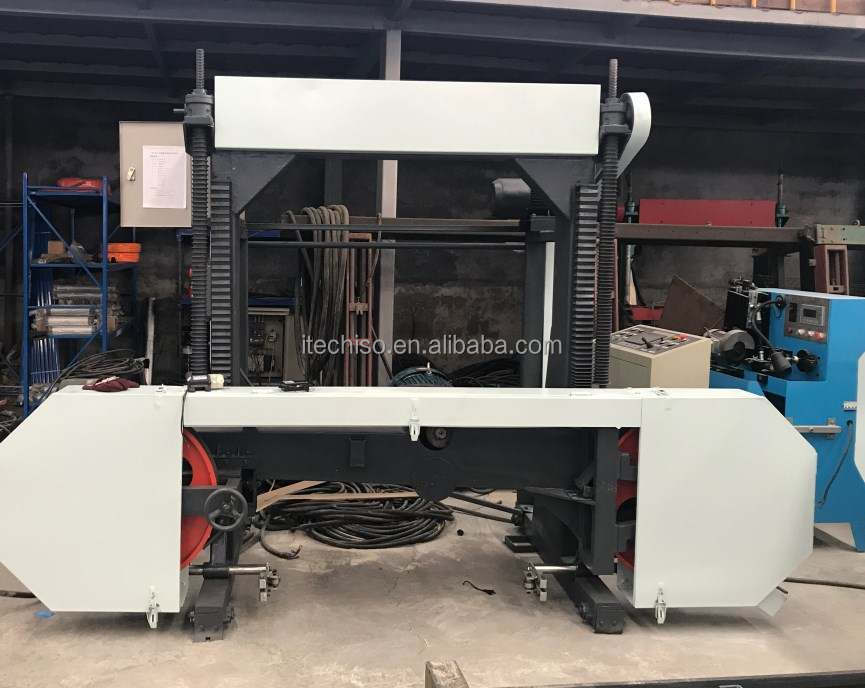 Ленточная пила по дереву портативная горизонтальная дизельная MJ1600