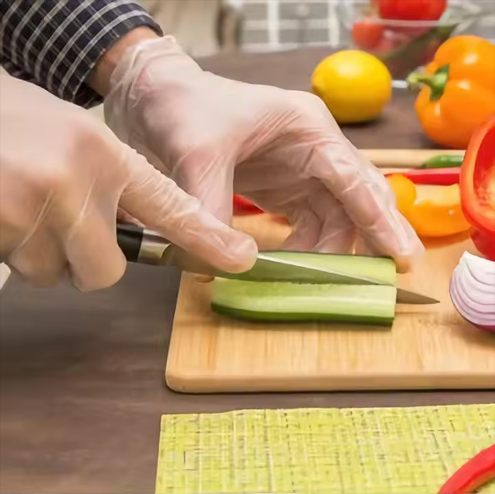 Transparent Food Grade Serviece Home Vinyl Gloves