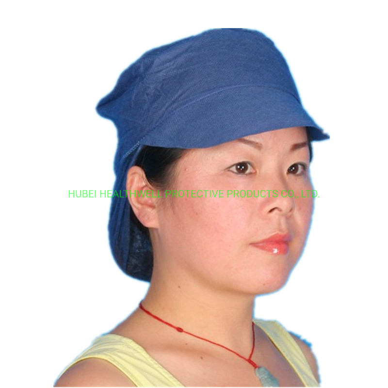 Disposable Non Woven Women′ S Snood Cap Hair Cap Nonwoven Work Cap for Food Industrial