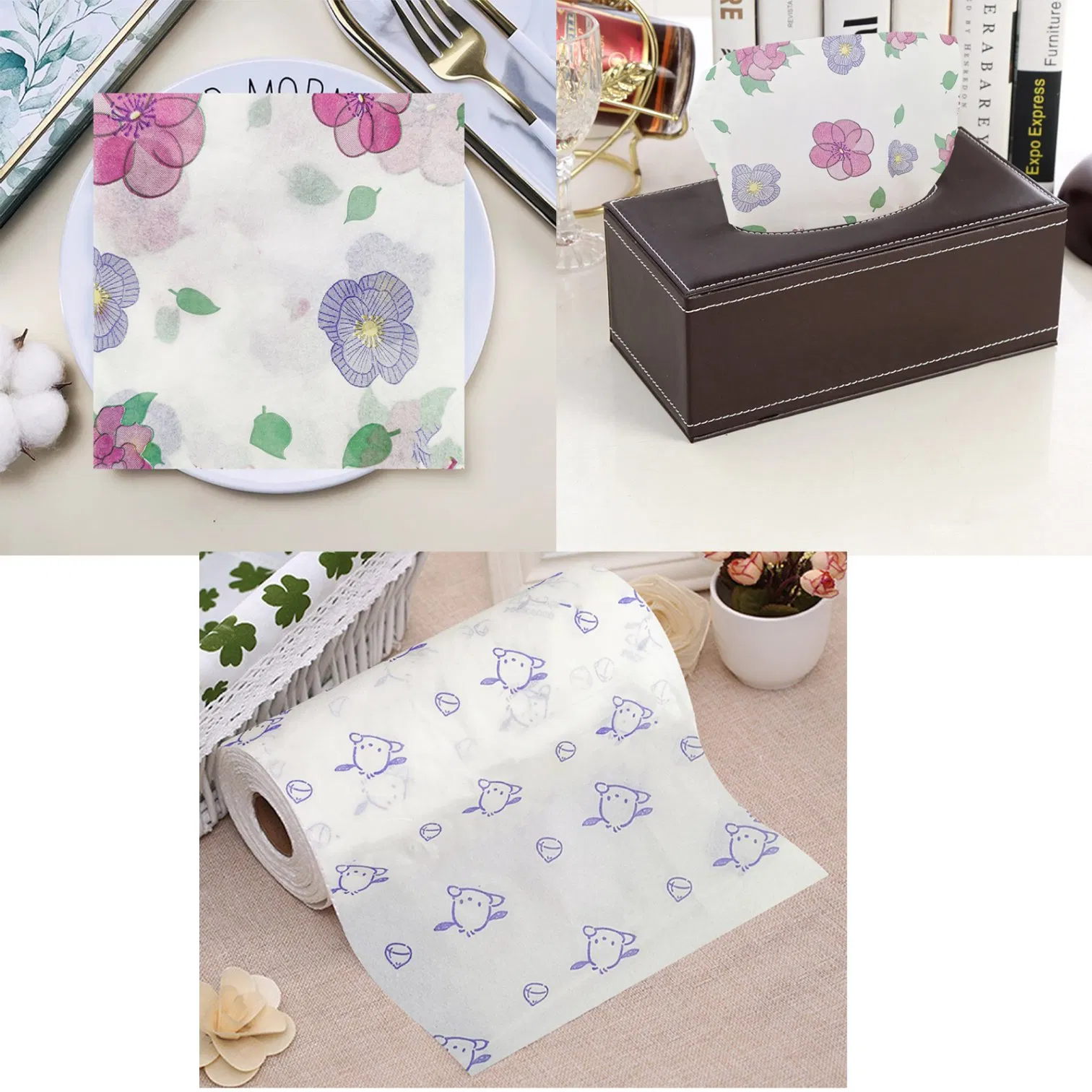 Custom Printed Logo Tissue Paper Packing for Diaper, Urine Pad