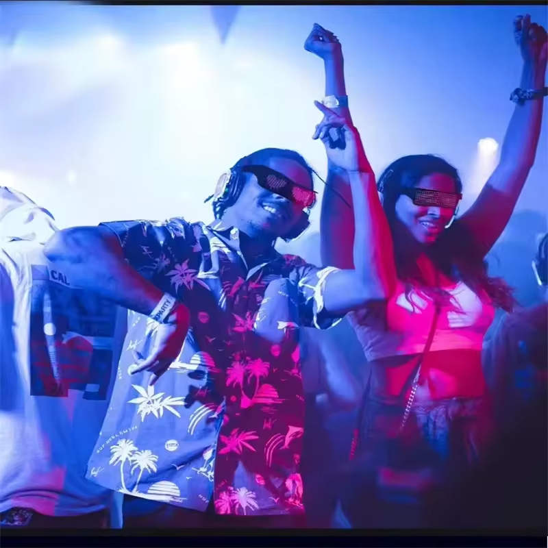 Manufacturer Sale Full Color Wireless APP Control Flashing LED Glasses