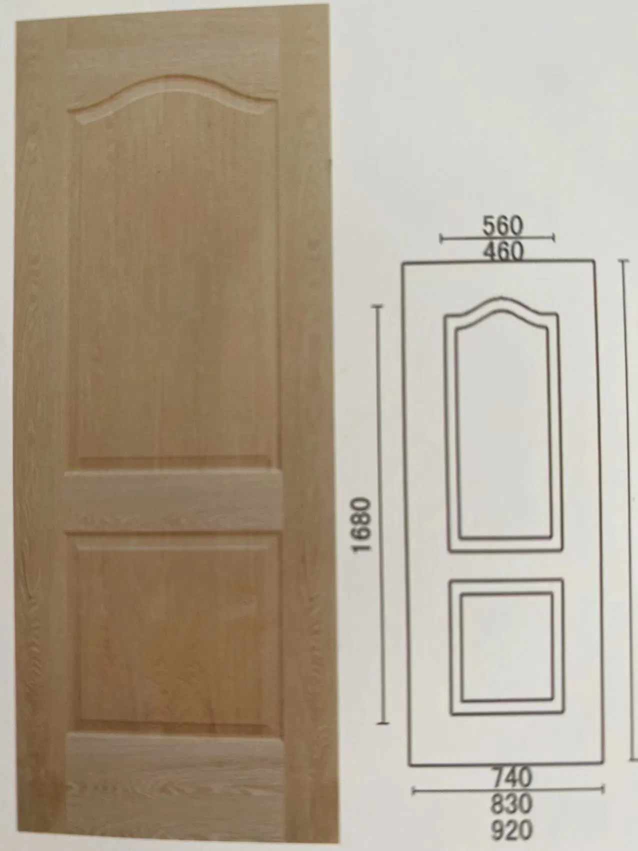 Moulded Wood Veneer HDF /MDF Door Skin