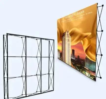 Advertising Aluminum Roll up Banner Stand Pop up Backdrop Display 3X3, 3X4