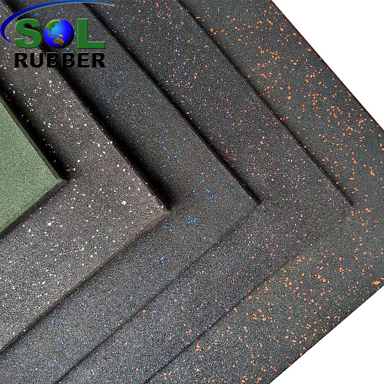 Sol Rubber Easy to Maintain 20mm Fitness Rubber Gym Safety Flooring Mat