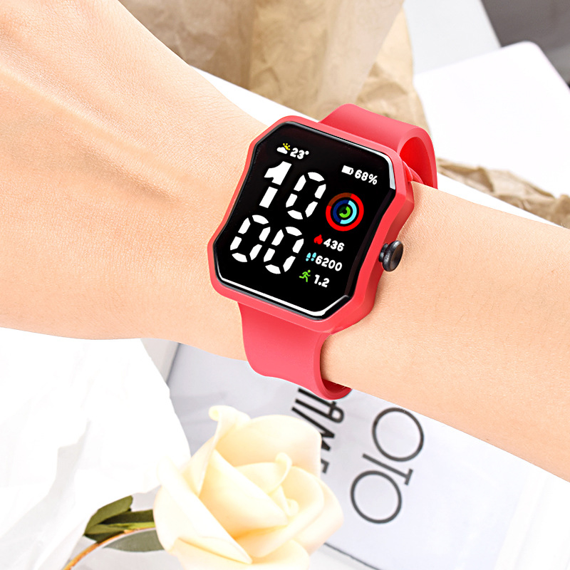 Hot Sell 2025 New Shape LED Digital Watch Student Kid Watches