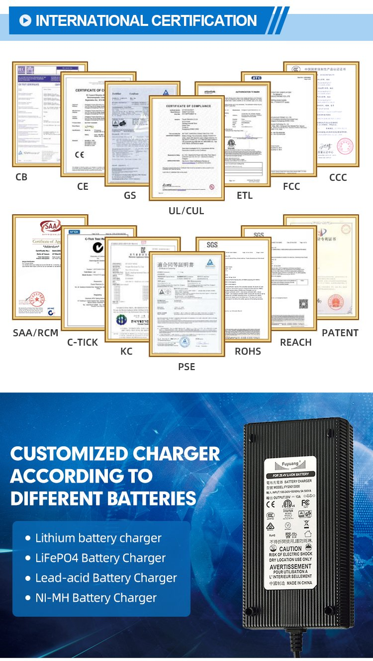 Kc CE UL Approved Li-ion Battery Charger 58.8V 5A Electric Scooter Battery Charger