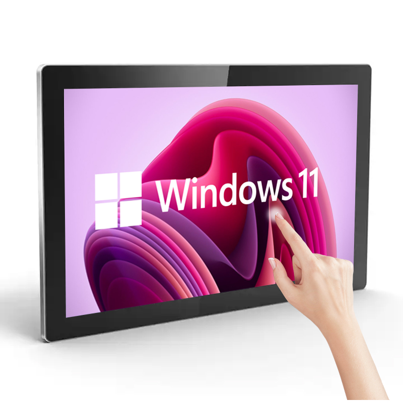 Customizable 1920*1080 Black 21.5'' Industrial Touch Panel PC Capacitive Screen PC FHD IPS Wall Mounted All in One Touch Screen