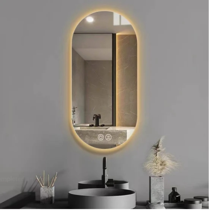 Luxury Bathroom Wall Mirror Modern Multi Functional Speaker Heatable Anti Fog Electric Mirror with LED Lights