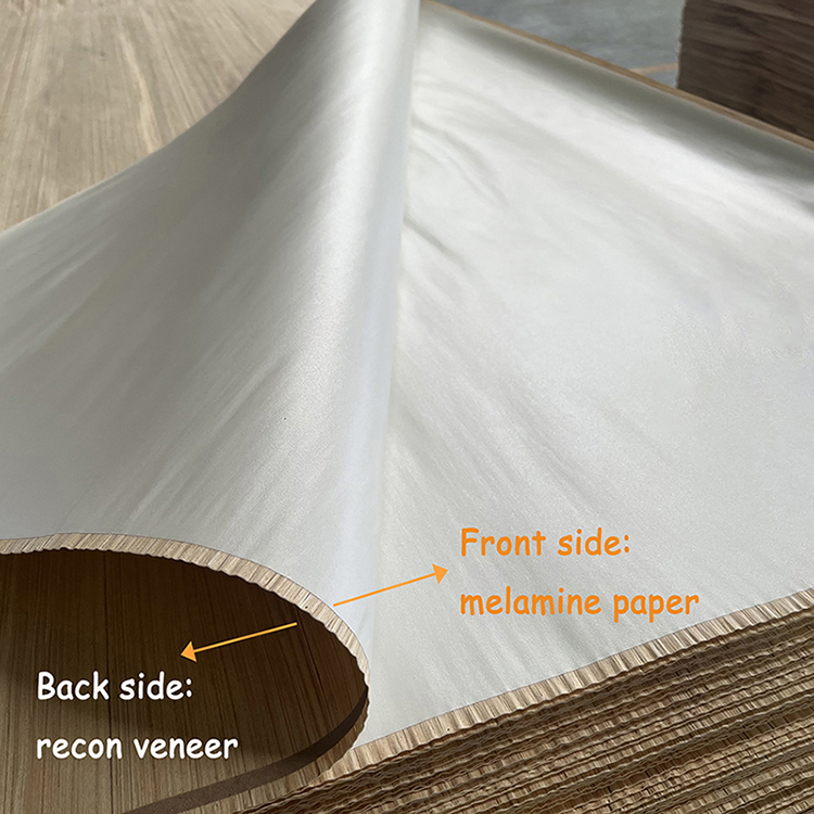 Dr-Lvp002 White Decorated Melamine Laminated Recon Veneer