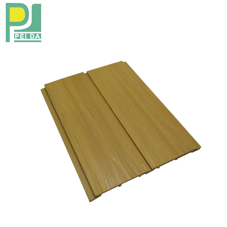 Guangzhou Exterior Prefab House Slat Wall Strip Louver Screen WPC Board Panel 12mm