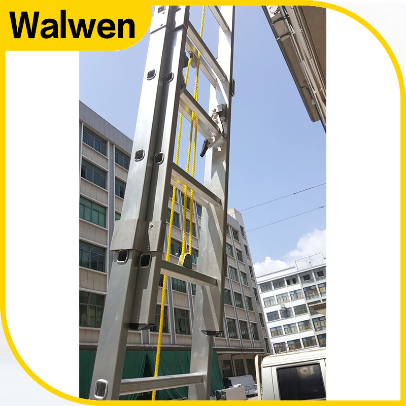 Top Safe Thicken Aluminum Multi-Purpose Extension Rope Ladder