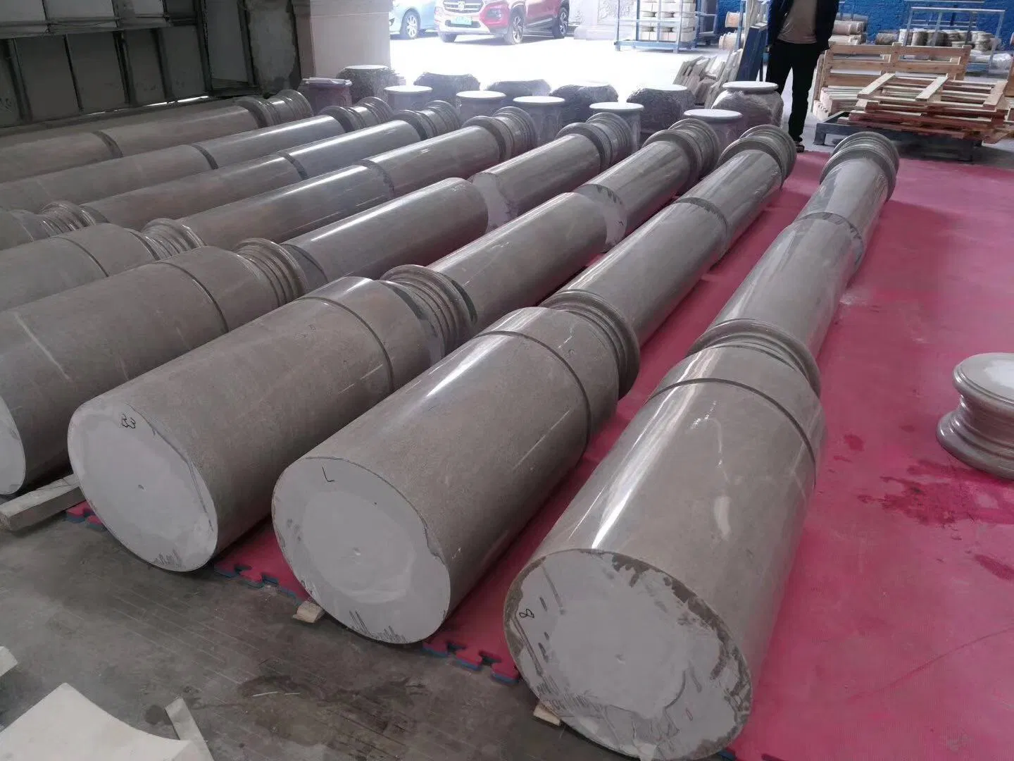 Stone Carving White/Grey/Yellow Granite Marble Roman Column/Pillar in Wholesale
