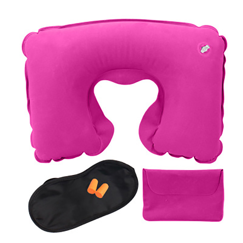 Foldable Sleeping Travel Kit Travel Essential Sleep Kit Set U Shape Inflatable Travel Travel Pillow Kit for Airplane