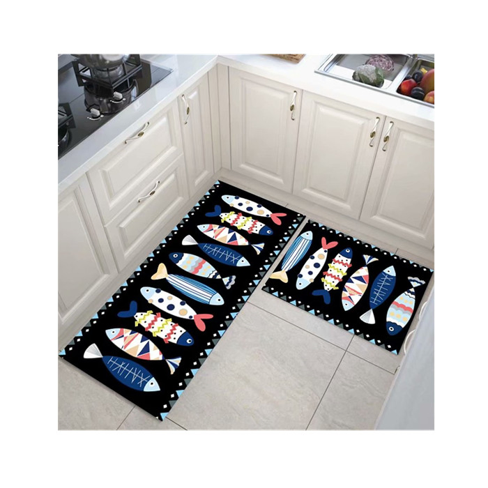 Heavy Duty Elegent Comfortable Anti Slip Custom Printing Kitchen Rug