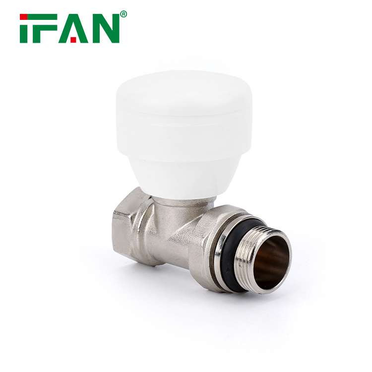 Ifan High Quality Radiator Angle Valve Plumbing Materials Radiator Valve 1/2 3/4 Inch Brass Radiator Valve