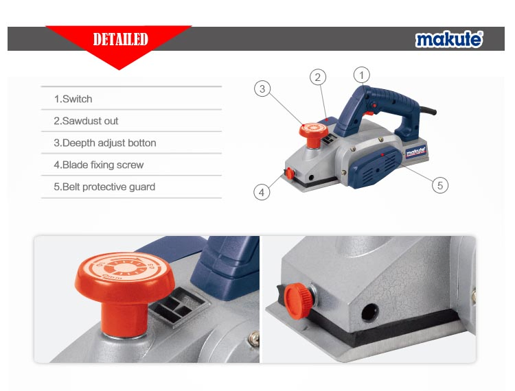 Электрорубанок Makute EP002, 750Вт