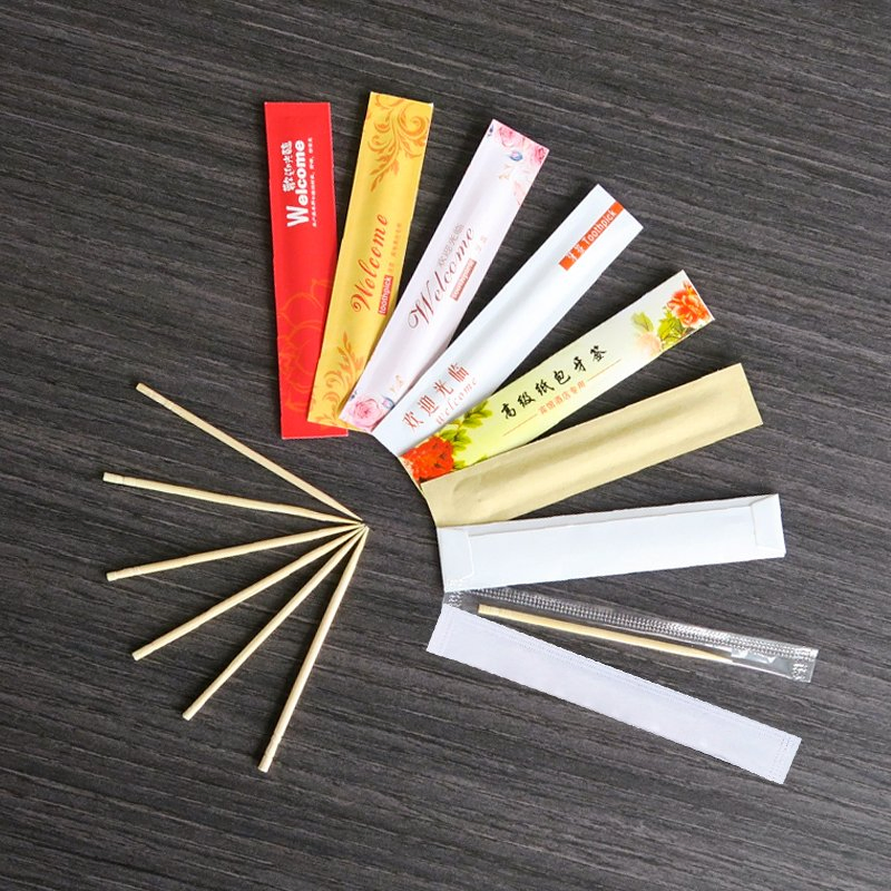 Custom Bamboo Wooden Toothpicks Individually Wrapped Single Packed Advertisement Mint Wood Toothpick with Logo