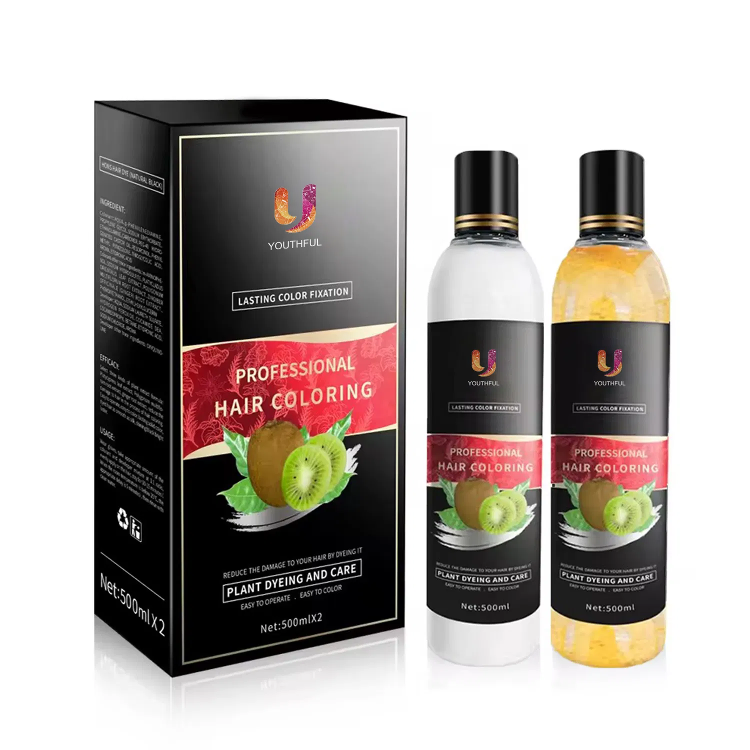No Irritate Herbal Fast Black Hair Dye Shampoo