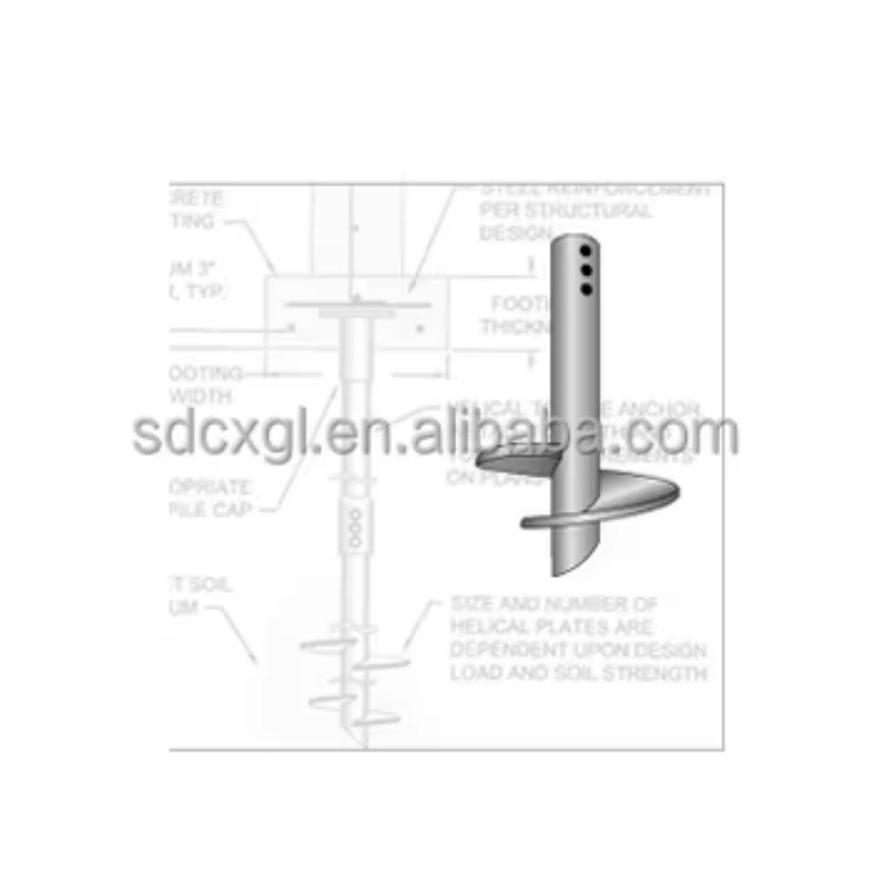 Galvanized Spiral Ground Piles From Photovoltaic Accessory Manufacturers in China